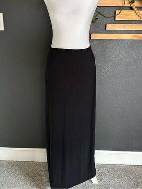 Free People Black Maxi Skirt High Waisted Stretch Minimalist Boho Size XS